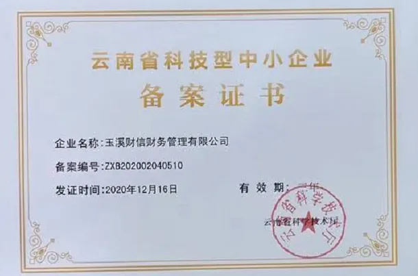 云南省科技型中小企业